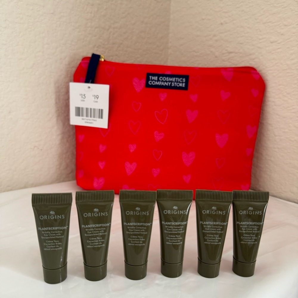 6 x Origins Plantscription Wrinkle Correction Eye Cream w/Retinol .17oz/5ml Bag